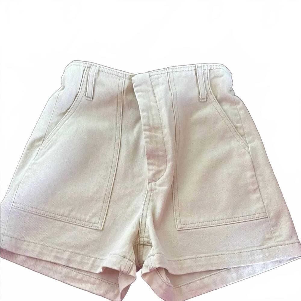 NEW THE KOOPLES women's patch pocket shorts in cream